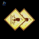 Roll Up Sign & Stand - Truck Entrance Right Reflective Roll Up Traffic Sign